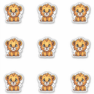 Pack de stickers Lion Cub adorable