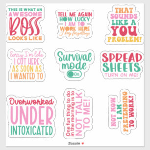 Pack Funny Office travail Sticker inspiré