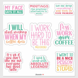 Pack Funny Office travail Sticker inspiré