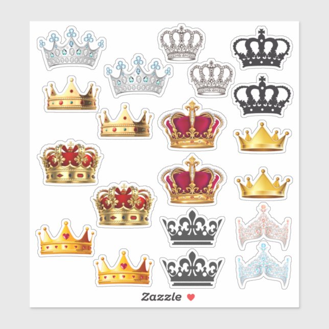 Pack of 20 stickers My crowns (Feuille)