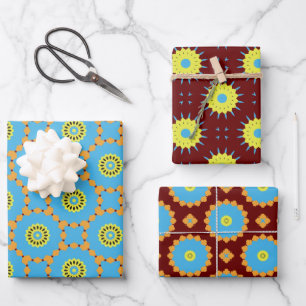 Pack papier 175 Décoratif Brown bleu jaune