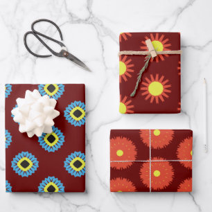 Pack papier 178 Décoratif rouge jaune bleu