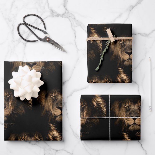Pack papier Lion King of the Jungle Wrapping (Recto)