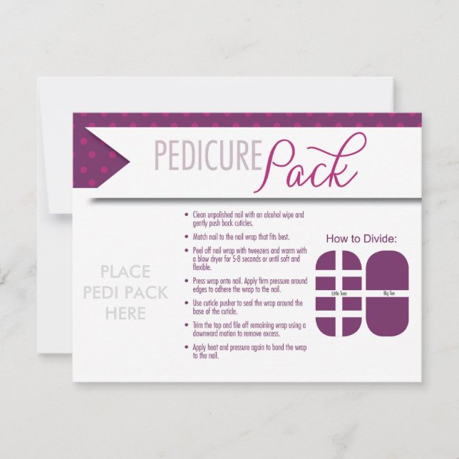 Pack pédicure - Carte avec enveloppe (Devant)