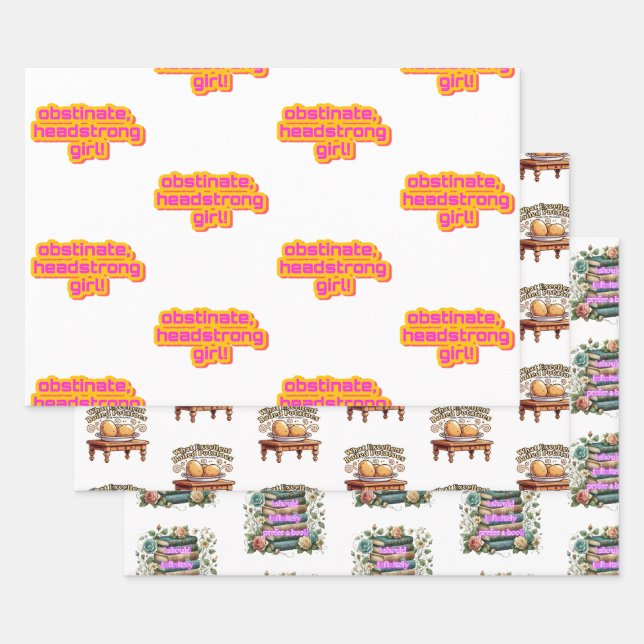 Pack trio papier d'emballage Pride et Prejudice (Lot)