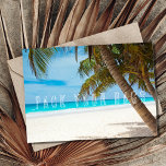 Pack Your Bags Destination Wedding Save The Date<br><div class="desc">Send out your tropical beach destination wedding save the dates to your guests and let them know your big day is coming! Featuring a stunning beach scene with the message "Pack your bags", this save the date will make your guests feel like they're already on vacation. Add your wedding details...</div>