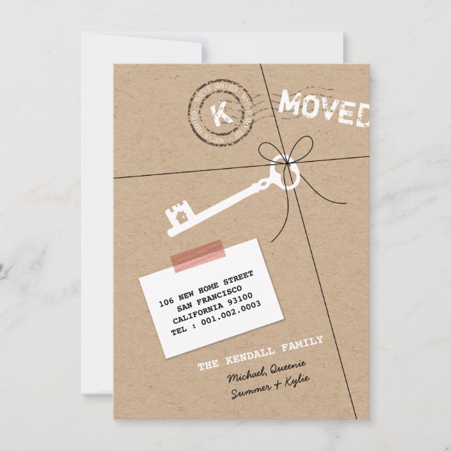 Package et Key House Party & Moving Faire-part (Devant)