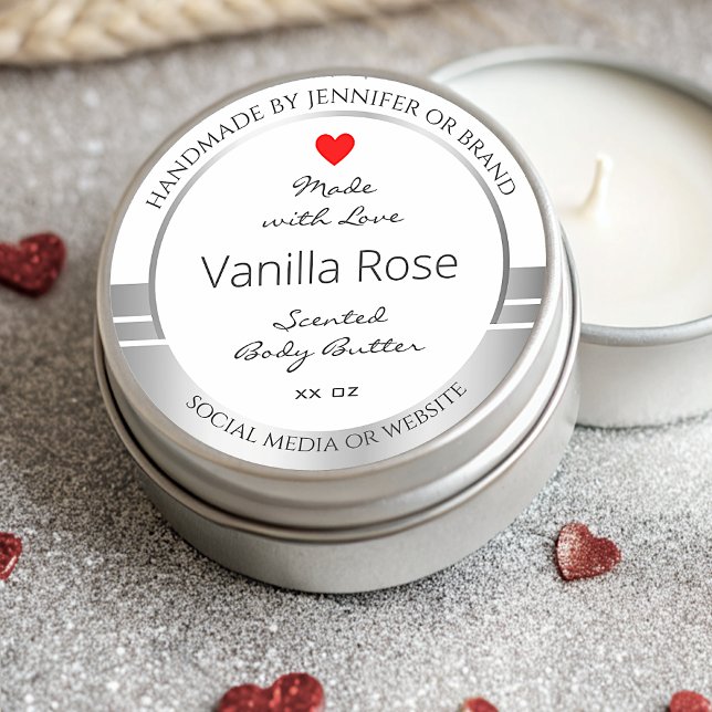 Packaging de produits de nouveauté Étiquette blanc (Créateur téléchargé)