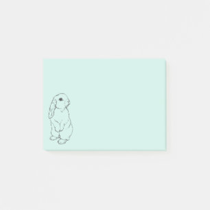 Pad Bleu Bunny Post-It