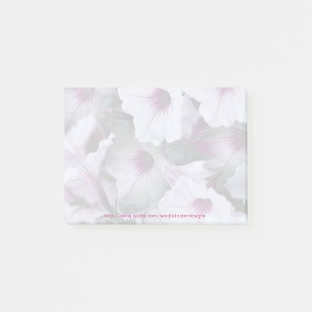 Pad de notes post-it de Begonias doux (Devant)