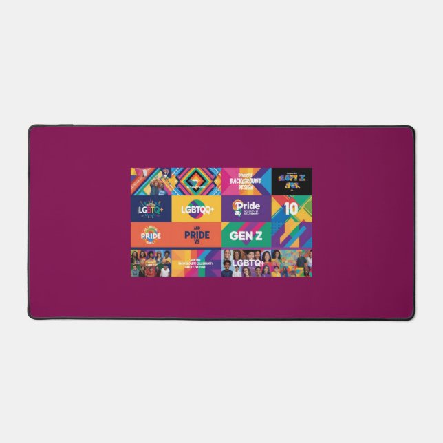 Pad de souris d'ordinateur LGBTQ+ & Gen Z par Shel (Recto)