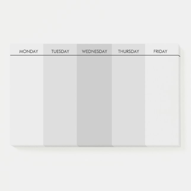 Pad Post-IT personnalisé en semaine (Devant)