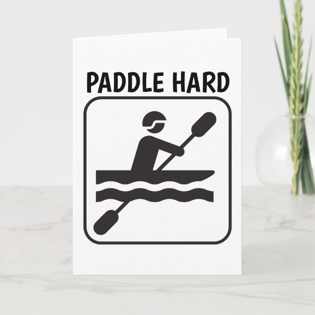 PADDDLE HARD, CANOE Carte de voeux (Devant)