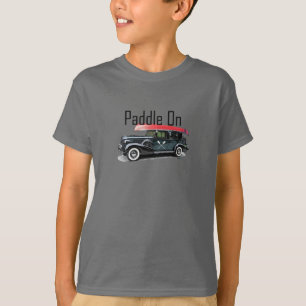 Paddle On Classic Car Design - T-Shirt Basic Pour
