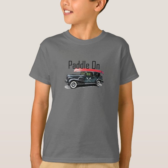 Paddle On Classic Car Design - T-Shirt De Base Pou (Devant)