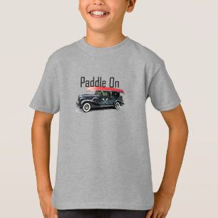 Paddle On Classic Car Design - T-Shirt De Base Pou
