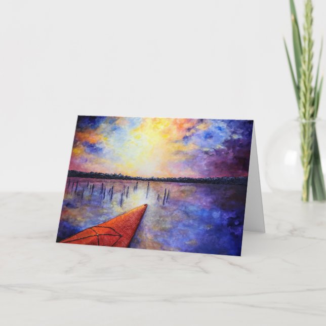 Paddle Réflexions Carte de voeux Alison Galvan (Devant)