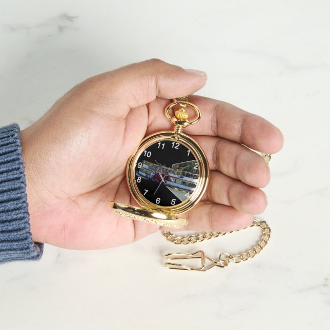 Paddle vintage Steamer Popout Art, Montre De Poche (main)