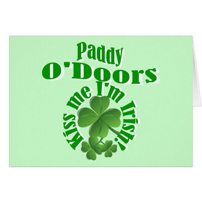 Paddy O'Doors, drôle de nom irlandais (Devant horizontal)