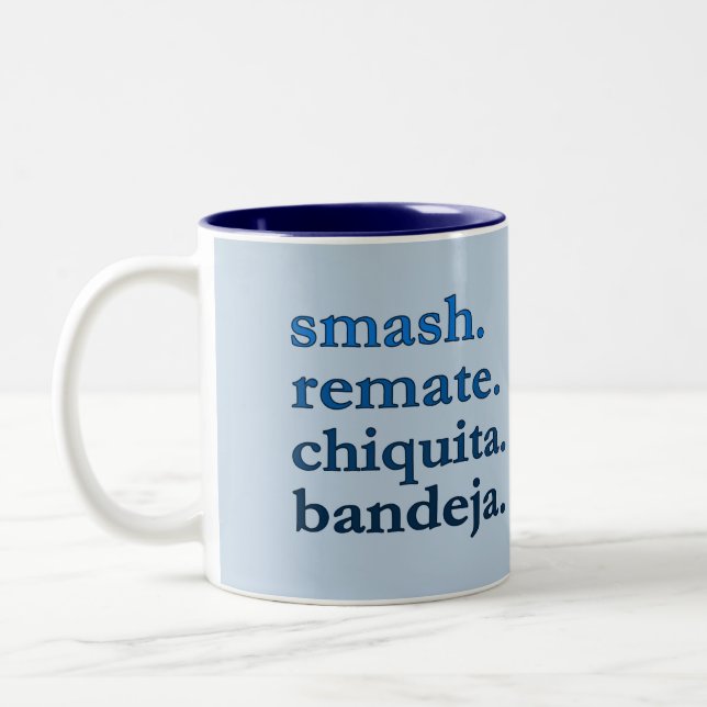 PADEL COFFEE MUG – WORD VIBES – AZURE BLUE (Gauche)