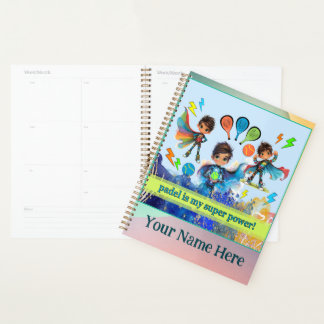 Padel Day Planner – Boys Super Power Multi-Colors