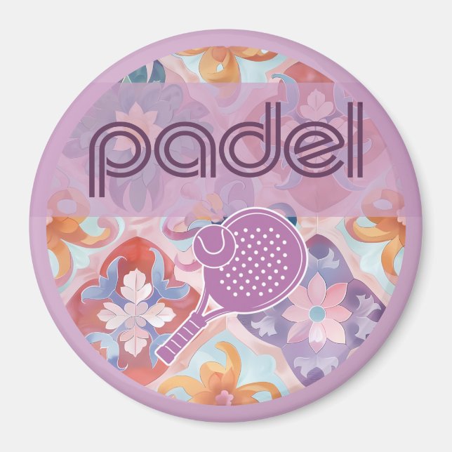 Padel Magnet – Spanish Tile Vibes in Purple (Devant)