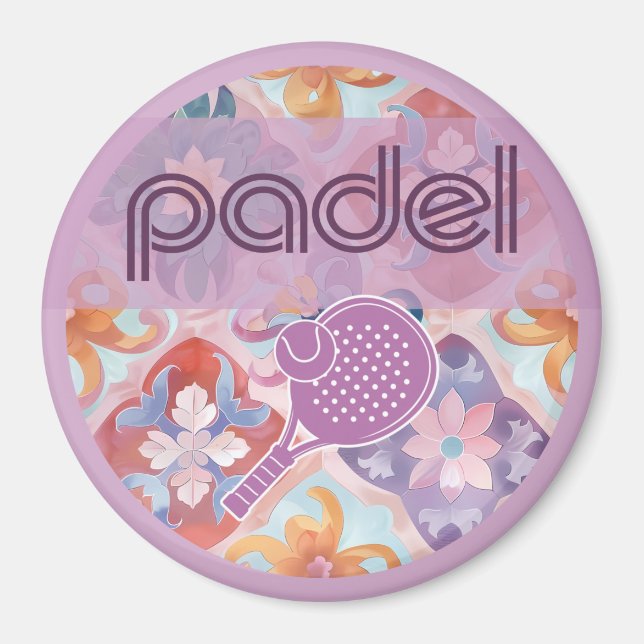 Padel Magnet – Vibrations de Carreaux Espagnols en (Devant)