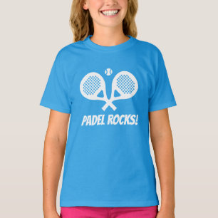 Padel Tennis Rocks t-shirt bleu fille pour joueur
