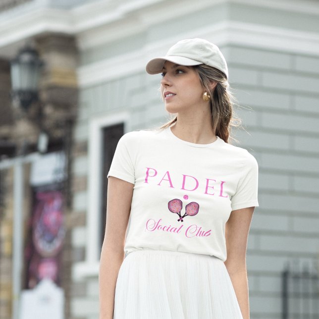 Padel Women’s T-Shirt & Social Club Emblem in Pink (Créateur téléchargé)