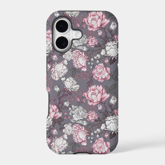 Padrão Floral com Rosas e Peônias