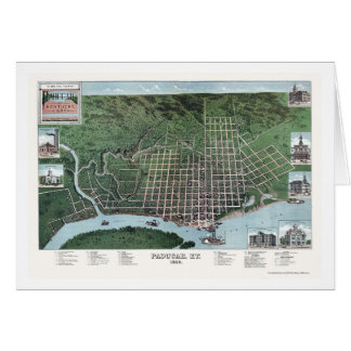 Paducah, carte panoramique des KY - 1889