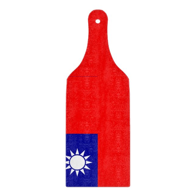 Pagaie de planche à découper en verre avec drapeau (Devant)