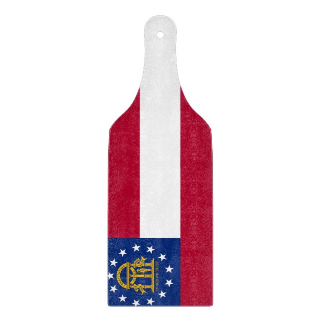 Pagaie de planche à découper en verre avec drapeau (Devant)