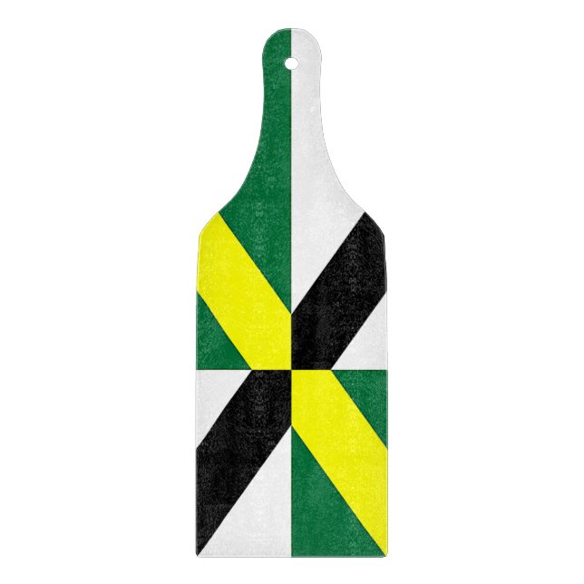 Pagaie de planche à découper en verre avec le drap (Devant)