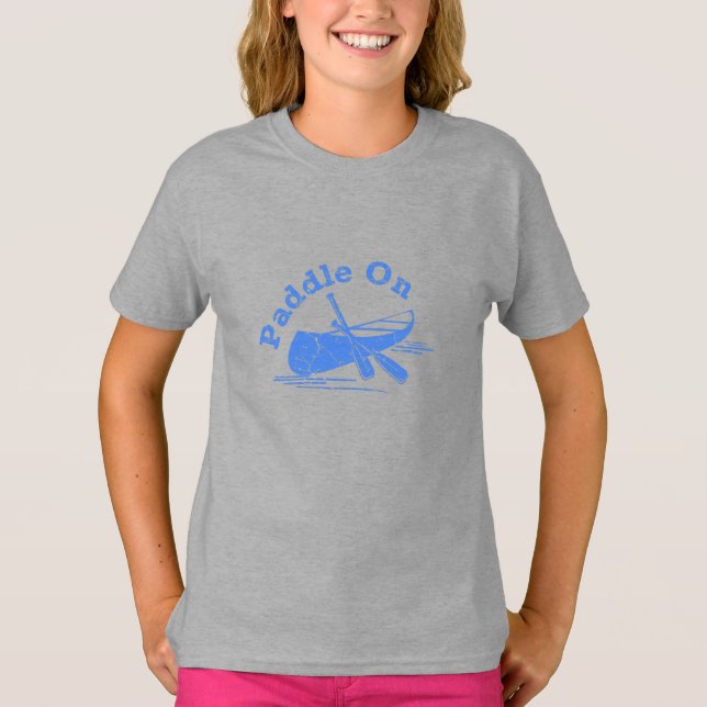 Pagaie Distressed Sur Le Design - T-Shirt De Base  (Devant)