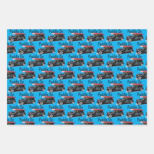 Pagaie Sur Voiture Classique Conception - Papier E (Devant)