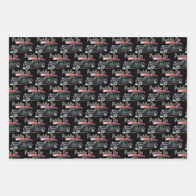 Pagaie Sur Voiture Classique Conception - Papier E (Devant)