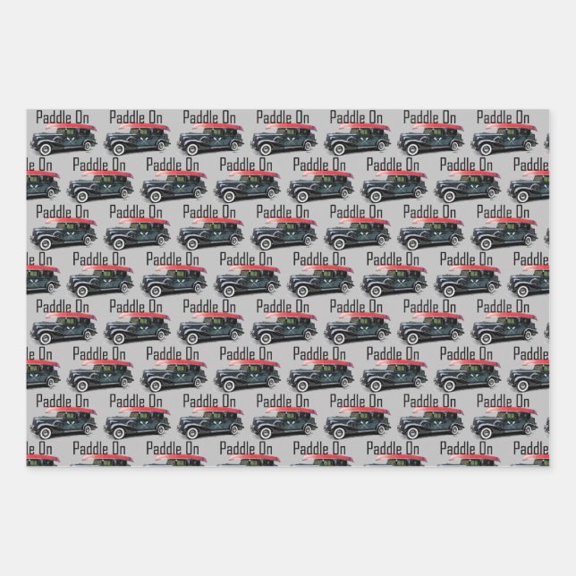 Pagaie Sur Voiture Classique Conception - Papier E (Devant)