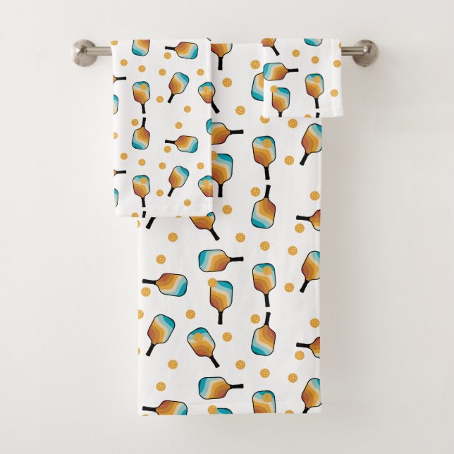 Pagaies de Pickleball Retro et Motif de Ball (En situation)