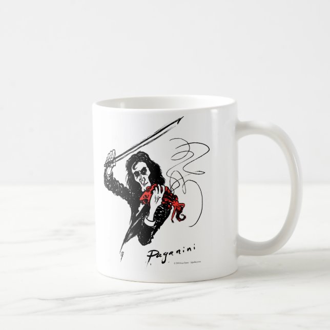 Paganini jouant la tasse rouge de violon (Droite)