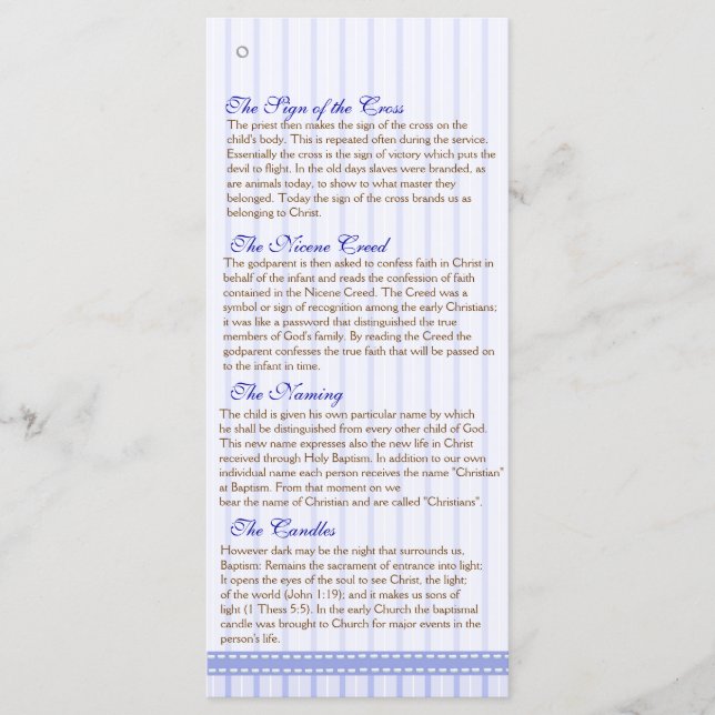 Page 3/5 Programme de baptême des églises orthodox (Devant)