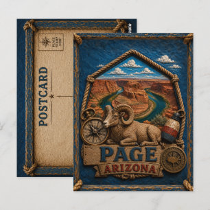 Page Arizona Carte Postale Voyage Vintage
