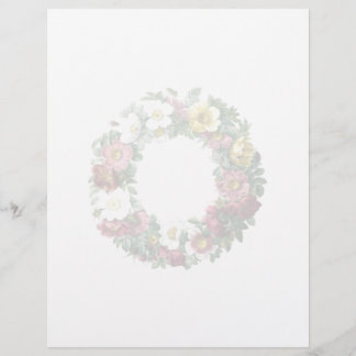 Page botanique vintage - couronne florale