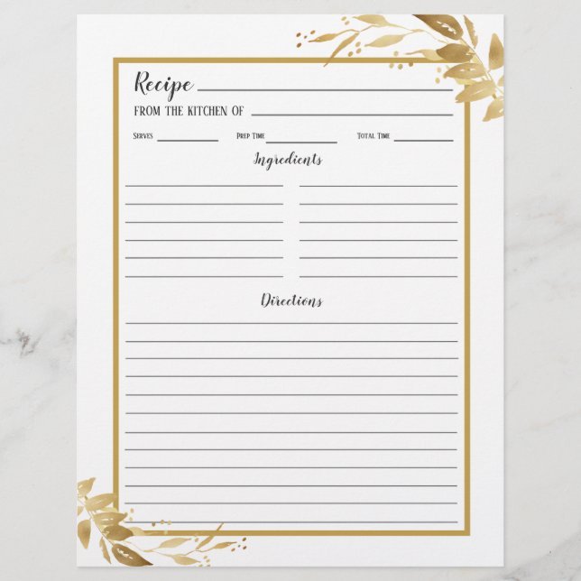 Page Classeur de la recette botanique du feuillage (Devant)