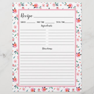 Page Classeur de la recette de motif de fleurs ros