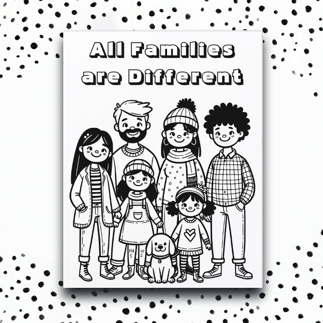 Page Color Me | Toutes les familles sont différent (Créateur téléchargé)