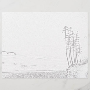 Page Coloration - Plante siècle sur l'océan