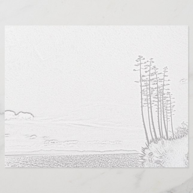 Page Coloration - Plante siècle sur l'océan (Devant)