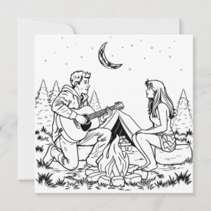 Page Coloration romantique   Camping en couple
