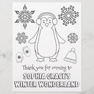 Page Couleur Winter Wonderland Feuille de colora